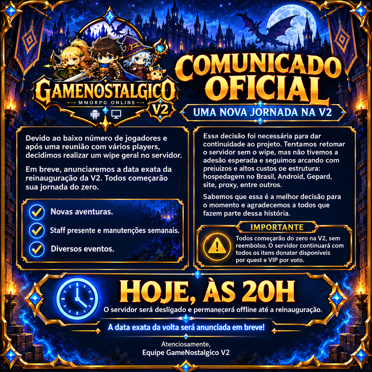 Nova promoção de doação do Game Nostálgico
